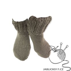 Ponožky pletené zelenošedé