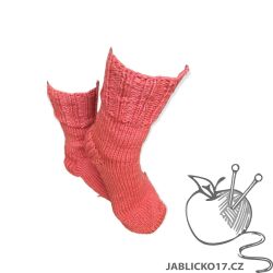 Ponožky pletené oranžová