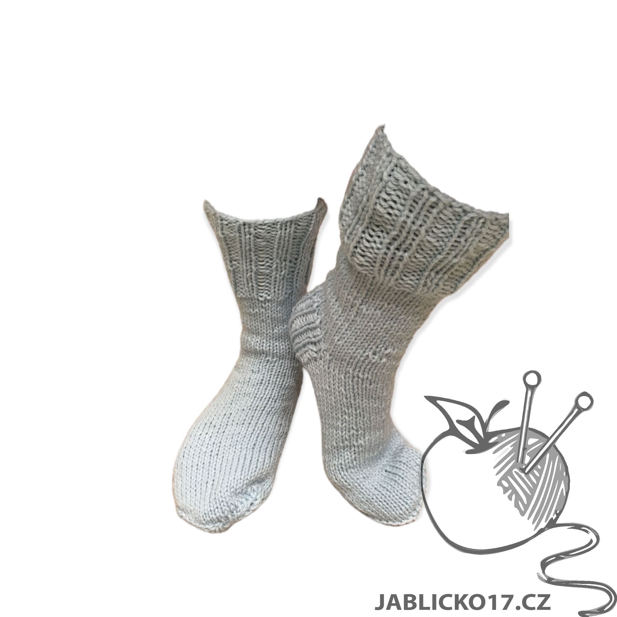 Ponožky pletené světle modrá