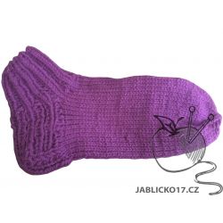 Kotníkové ponožky - šedo fialová