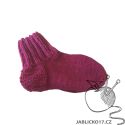 Kotníkové ponožky - fialová proužky
