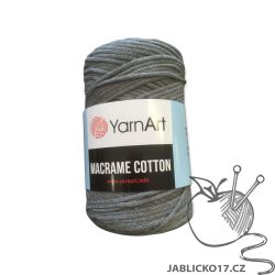 Macrame cotton šedá