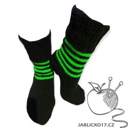 Ponožky pletené zelená