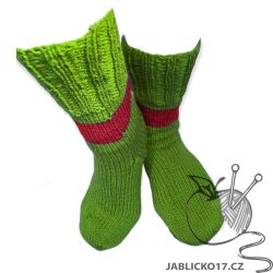 Ponožky pletené zelená