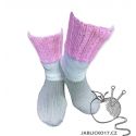 Ponožky pletené růžová