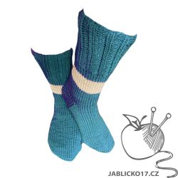 Ponožky pletené zelenkavá