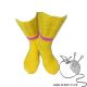 Ponožky kanárkově žlutá, růžový pruh