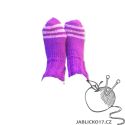 Kotníkové ponožky - fialová proužky