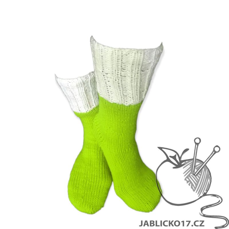 Ponožky pletené žlutá