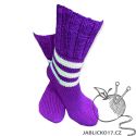 Ponožky pletené fialová
