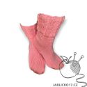 Pletené ponožky meruňka