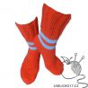 Ponožky pletené červená
