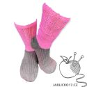 Ponožky pletené malina