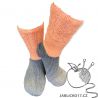 Ponožky pletené meruňka