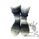Ponožky pletené samovzorovací šedá