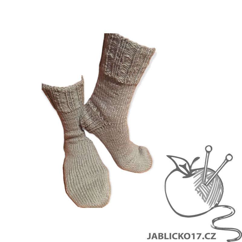 Ponožky pletené šedá