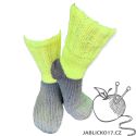 Ponožky pletené žlutá