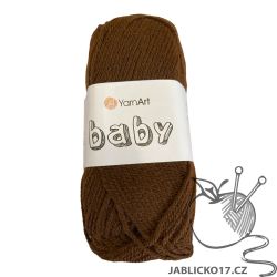 Pletací příze Baby hnědá