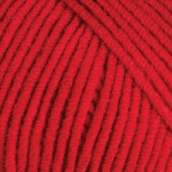 Háčkovací příze GINA (Jeans) - červená