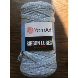 Ribbon lurex modrošedá