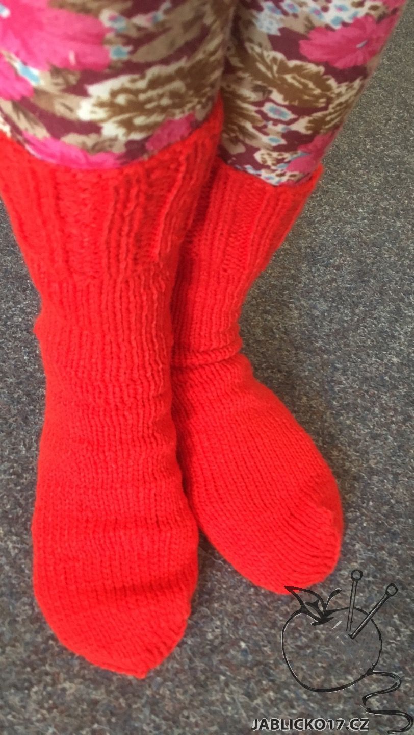 Ponožky červená